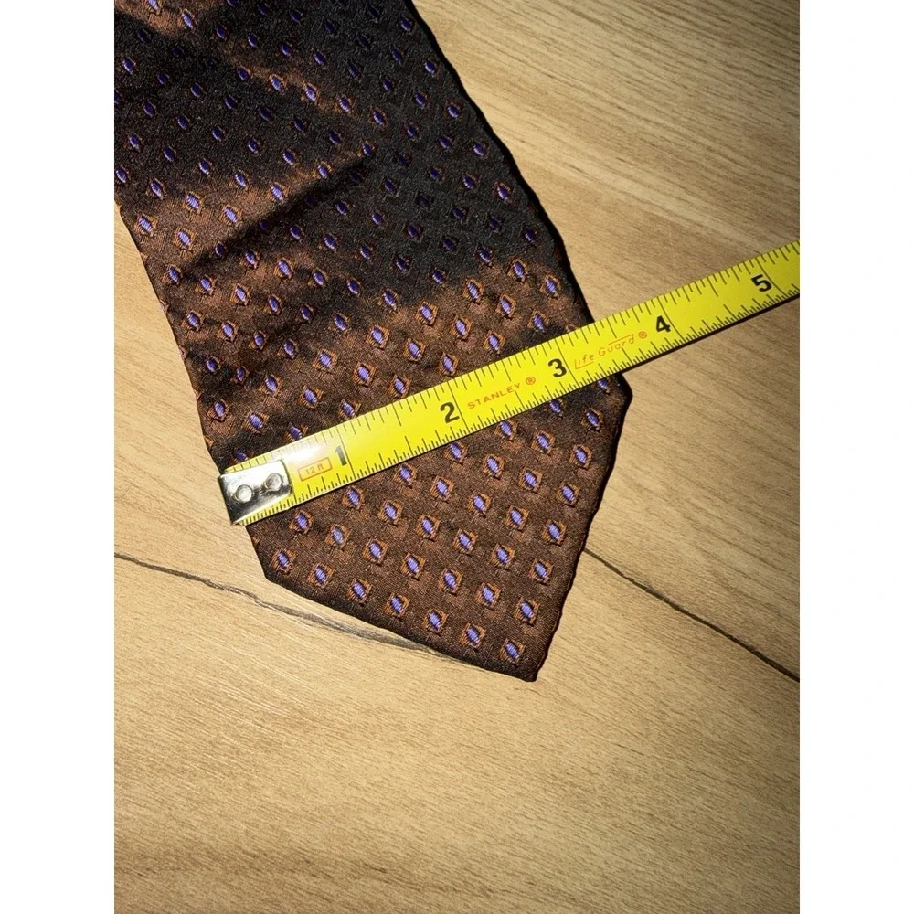 Vintage Fendi 100% Silk‎ Tie Brown  Italy Luxury Designer Y
